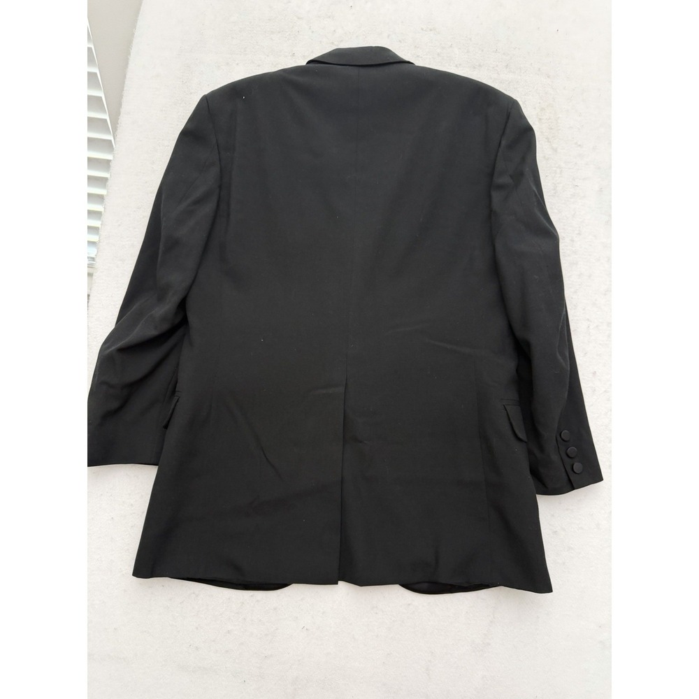Lord West Vintage Black Tuxedo 41R Wool Shawl Lapel 70s Wedding USA ACWA Union - Picture 7 of 16